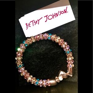 Betsey Johnson Multicolored Gold Bracelet NEW